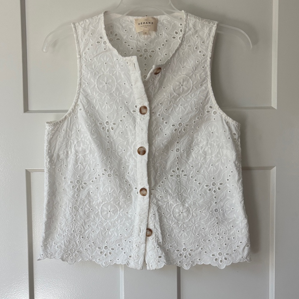 Sezane “Roni” cotton blouse.